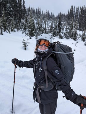 Amy Baxter in Ski Gear