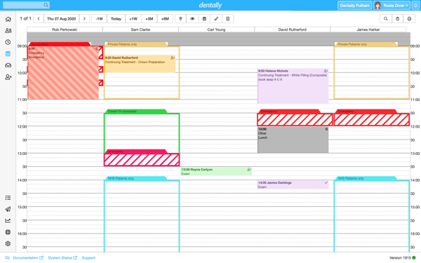 Dentally Appointment book - easy to manage appointments