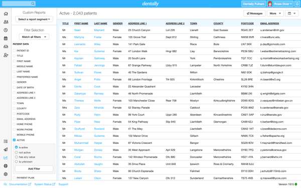 Dentally Screenshot - patient report - full screen