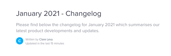 Changelog